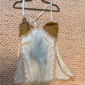 Free People Lace Trimmed Slip Dress